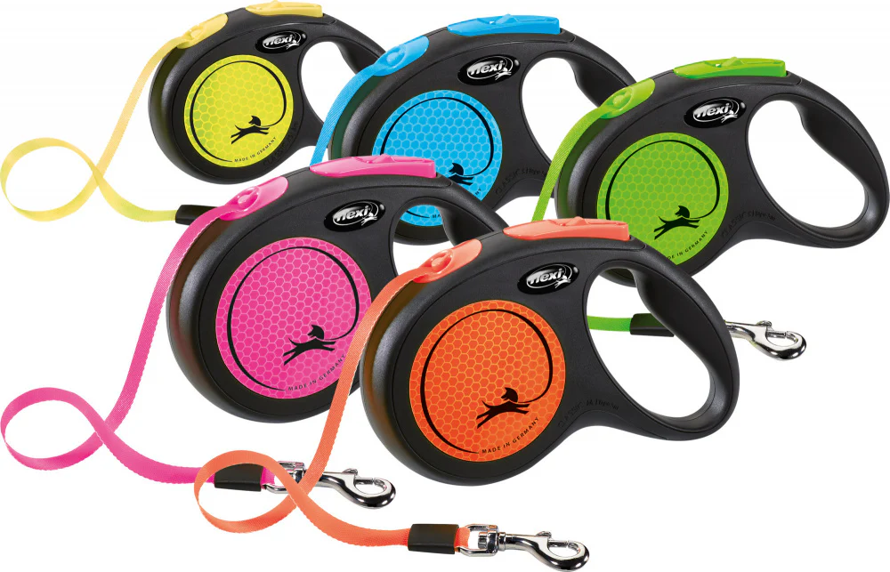 Flexi Extending Dog Lead New Neon Tape 5m Medium - Image 4