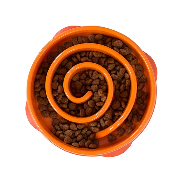 Outward Hound Fun Feeder Swirl Orange - Image 2