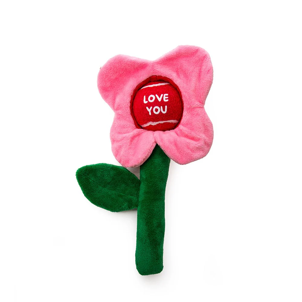 Great&Small Puppy Love Flower and Tennis Ball Dog Toy